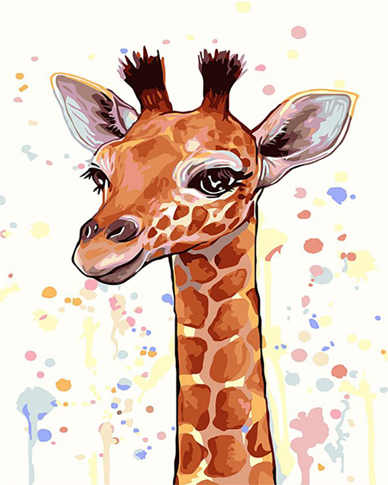 Sweet Giraffe Portrait - 40x50 cm paint by numbers kit