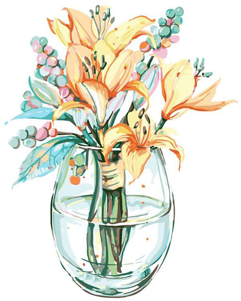 Sunny Lily Bouquet - 40x50 cm paint by numbers kit