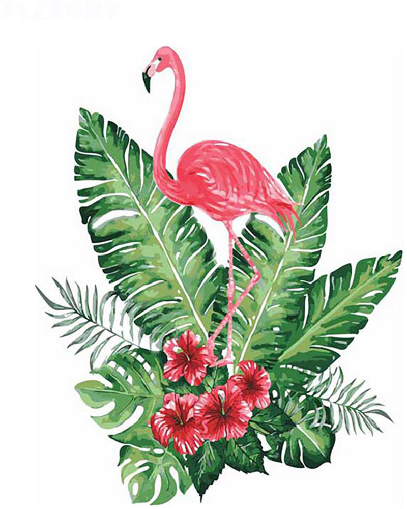 Tropical Flamingo Bloom - 40x50 cm paint by numbers kit