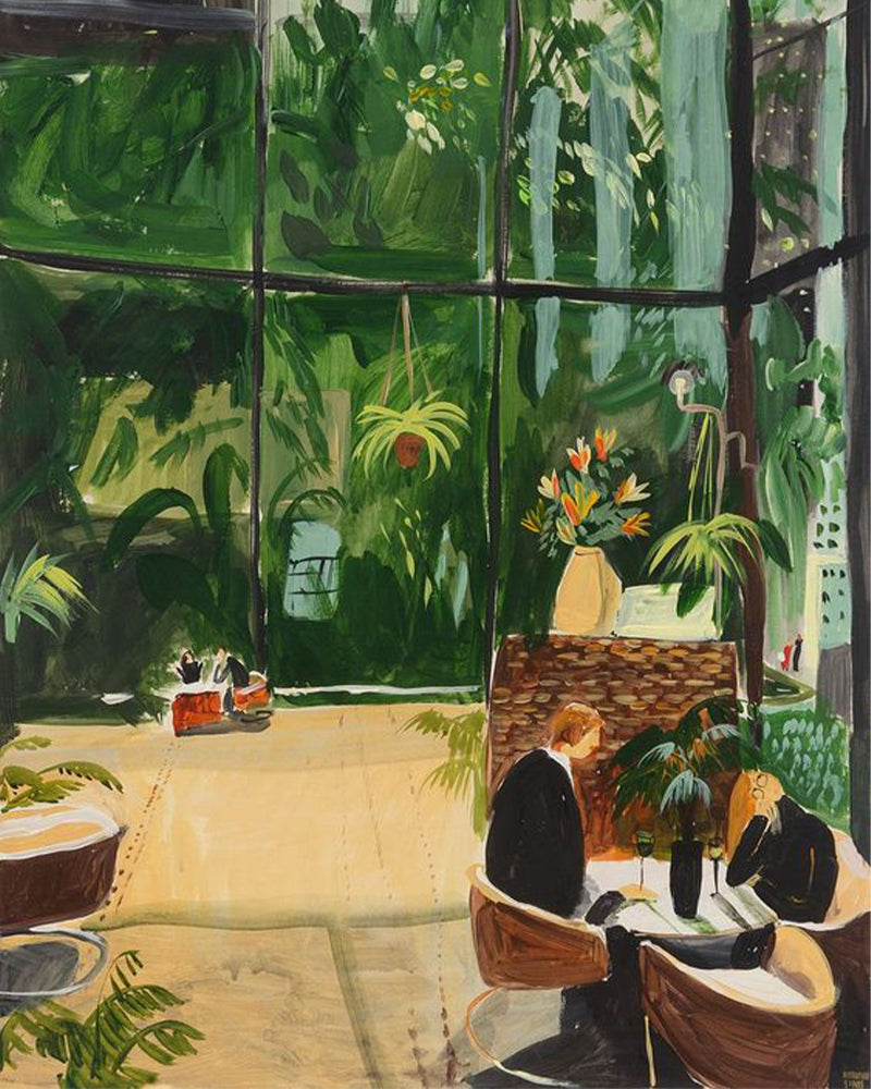 Lush Conservatory Cafe - 40x50 cm paint by numbers kit