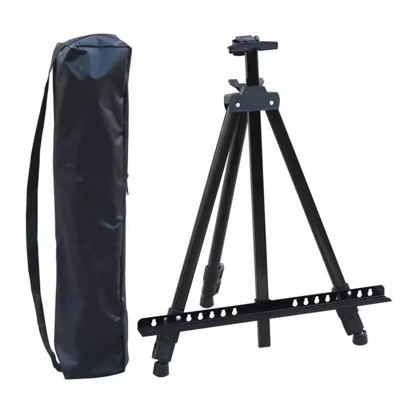 Black Iron Telescopic Floor Easel (Foldable)