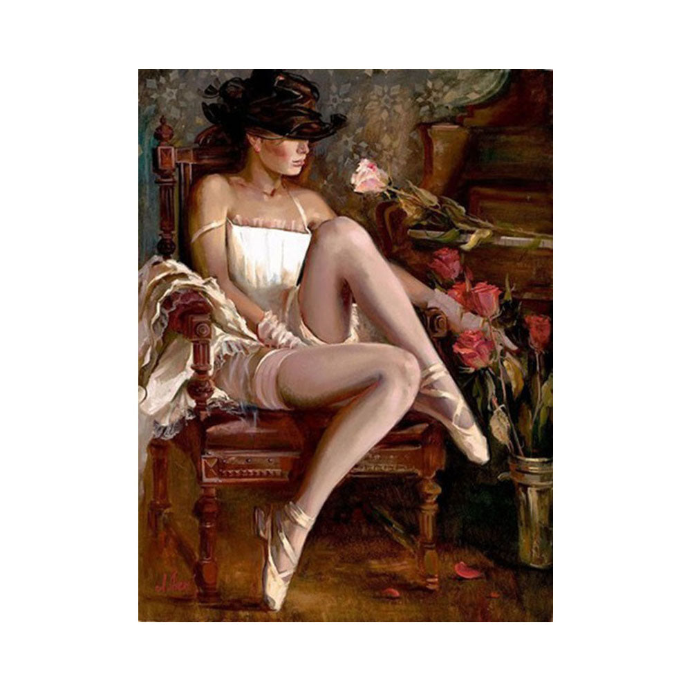 Ballerina with Roses - 40x50 cm paint by numbers kit