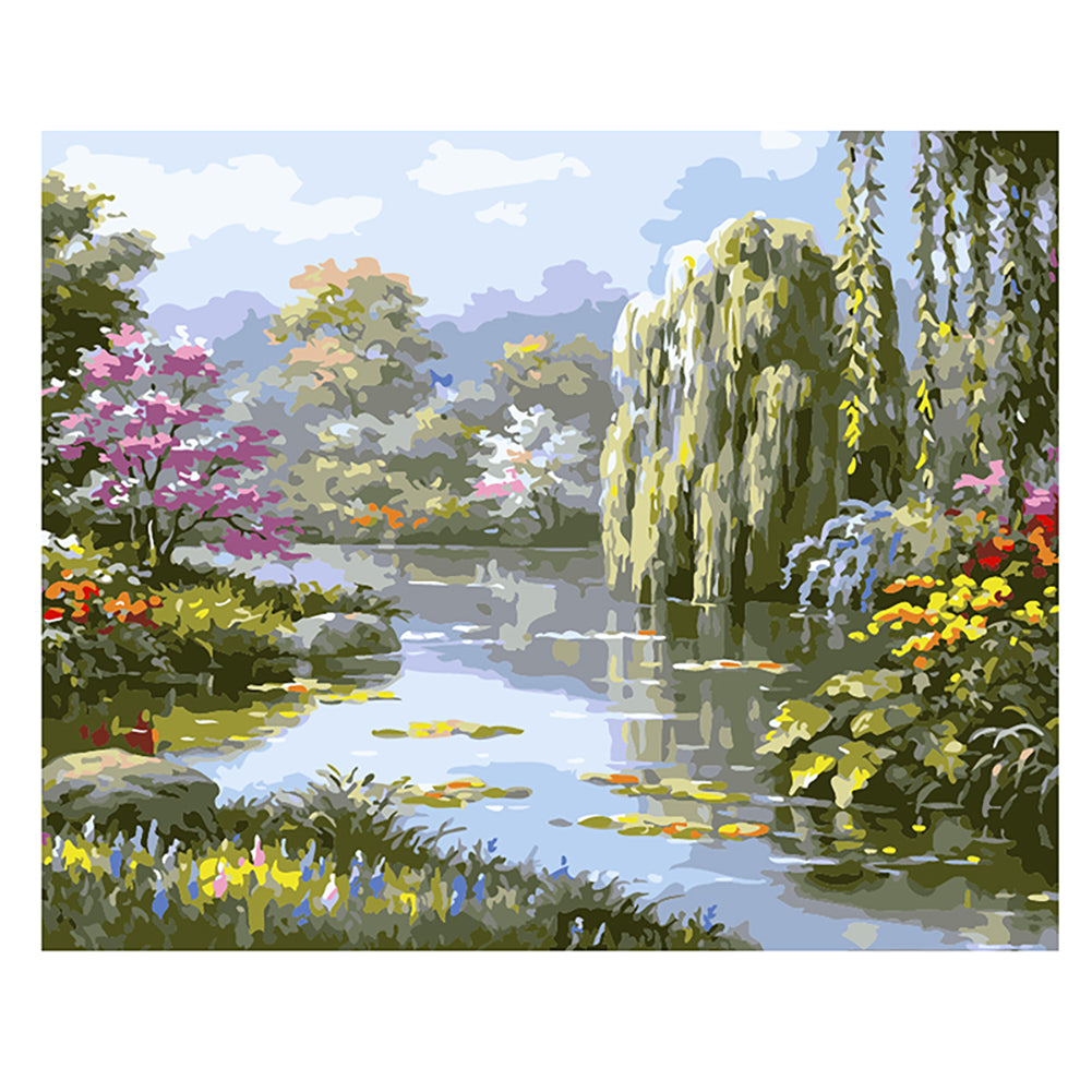 Willow Garden Pond - 40x50 cm paint by numbers kit