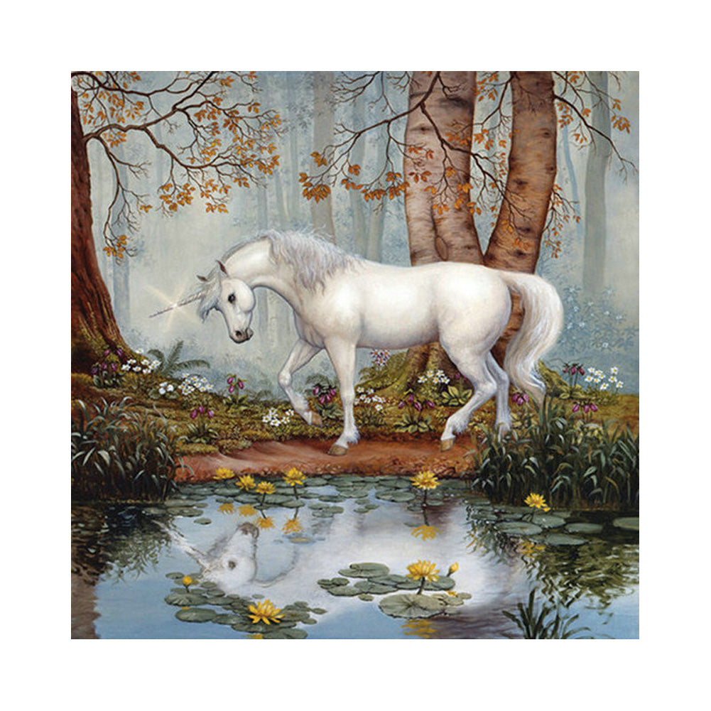 Unicorn by the Lily Pond - 40x50 cm paint by numbers kit