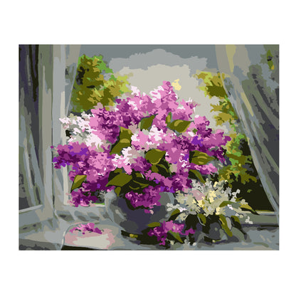 Lilacs by the Window - 40x50 cm paint by numbers kit