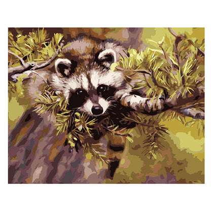 Raccoon in the Pine Tree - 40x50 cm paint by numbers kit