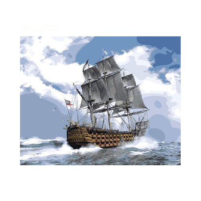 Sailing Ship on Open Seas - 40x50 cm paint by numbers kit