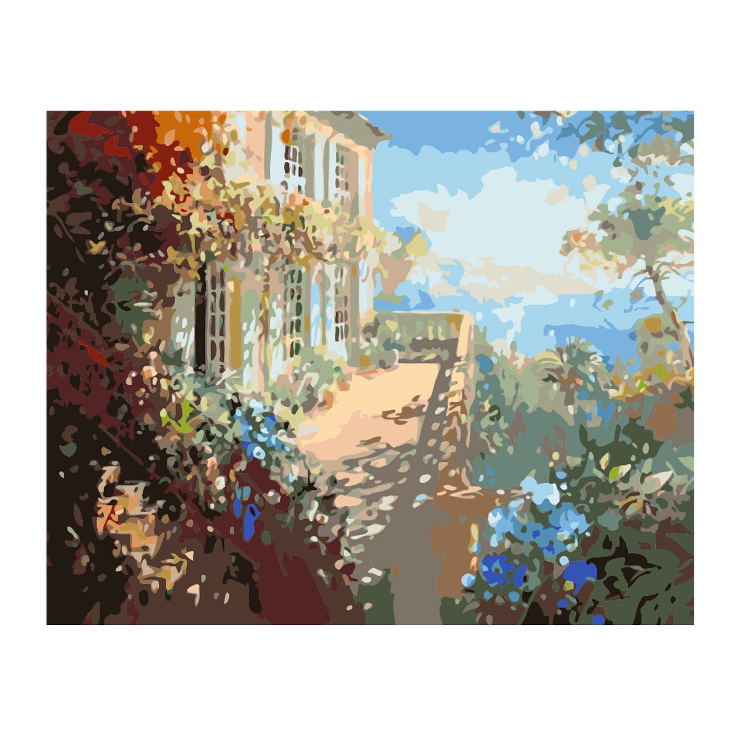 Sunlit Garden Terrace - 40x50 cm paint by numbers kit