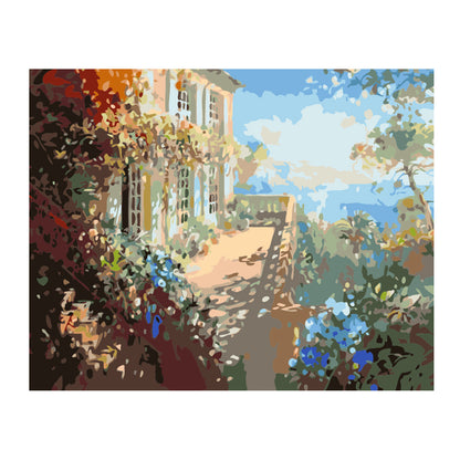 Sunlit Garden Terrace - 40x50 cm paint by numbers kit