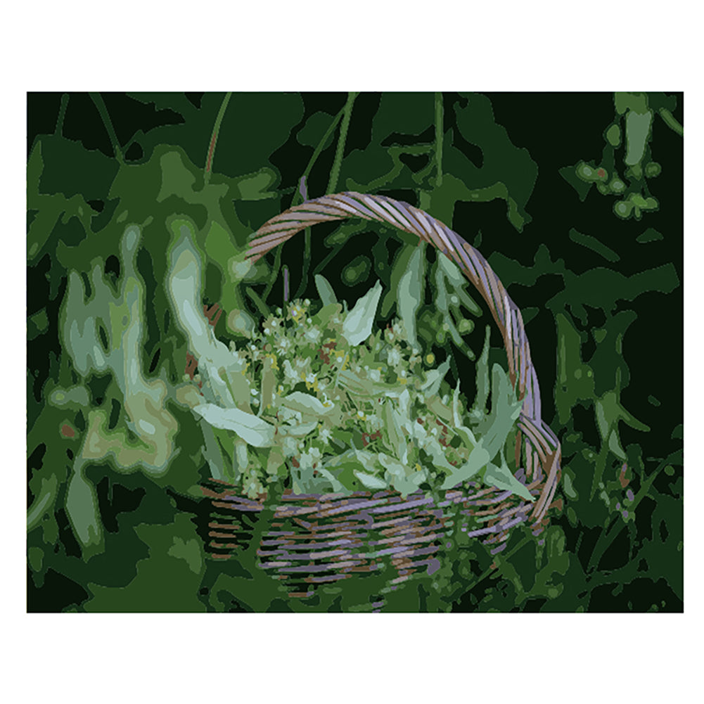 Wildflower Basket in the Garden - 40x50 cm paint by numbers kit