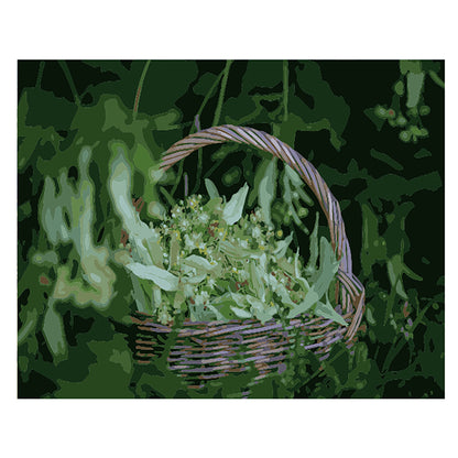 Wildflower Basket in the Garden - 40x50 cm paint by numbers kit