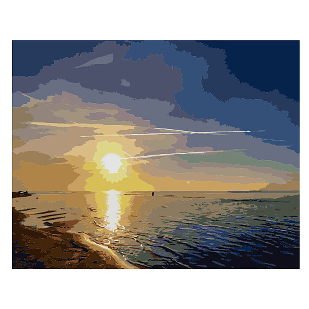 Golden Sunset over the Sea - 40x50 cm paint by numbers kit