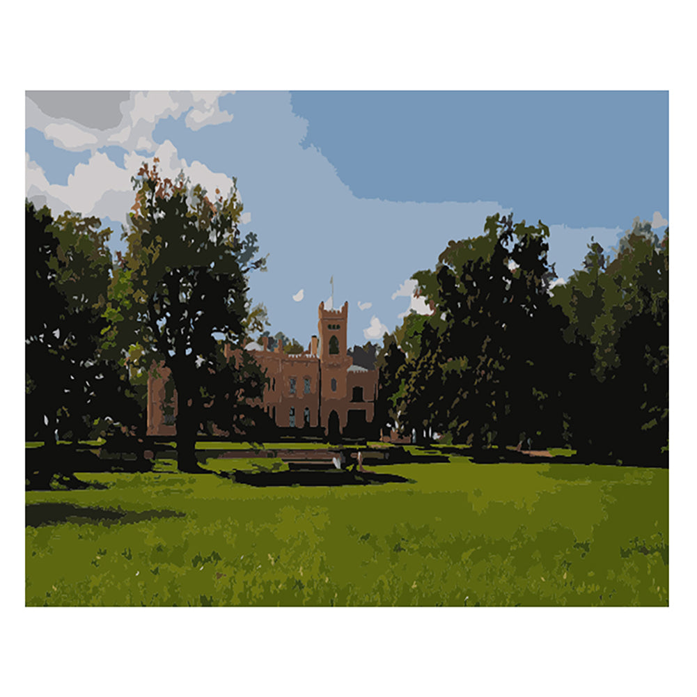 Castle across the Green - 40x50 cm paint by numbers kit