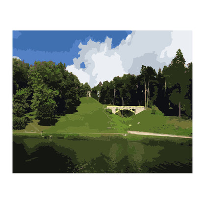Green Park by the Lake - 40x50 cm paint by numbers kit