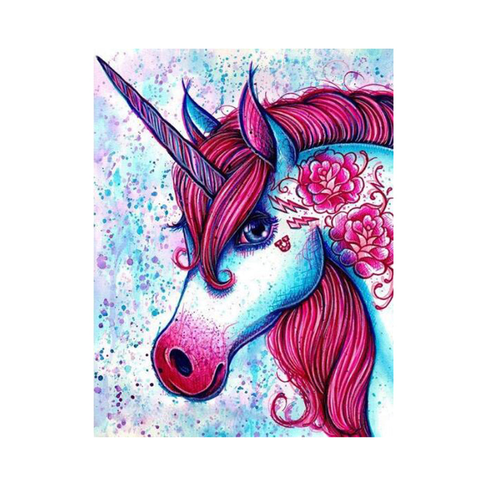 Floral Pink Unicorn - 40x50 cm paint by numbers kit