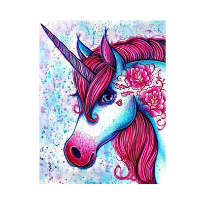Floral Pink Unicorn - 40x50 cm paint by numbers kit