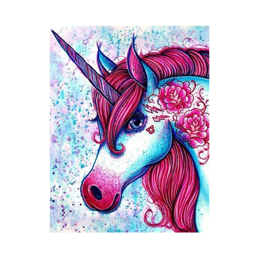 Floral Pink Unicorn - 40x50 cm paint by numbers kit