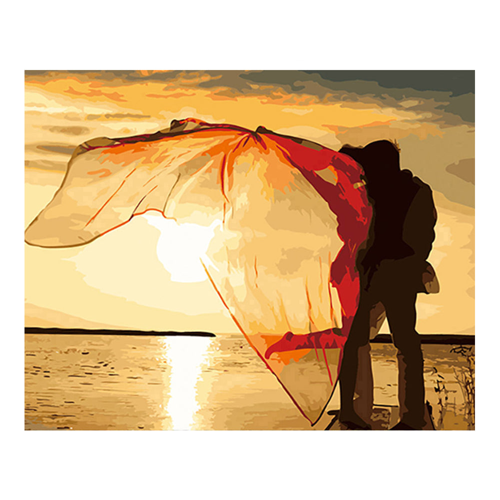 Sunset Embrace by the Sea - 40x50 cm paint by numbers kit