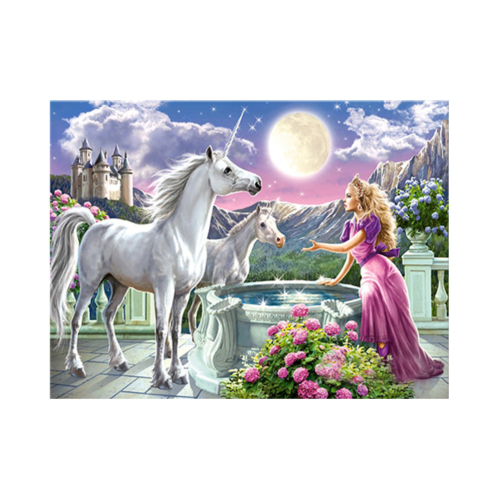 Moonlit Unicorn Garden - 40x50 cm paint by numbers kit