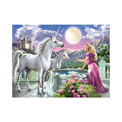 Moonlit Unicorn Garden - 40x50 cm paint by numbers kit