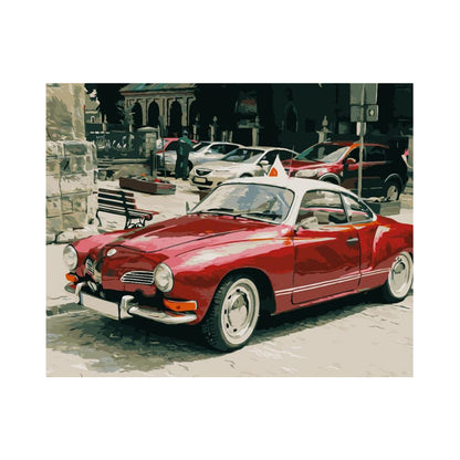 Classic Red Coupe - 40x50 cm paint by numbers kit