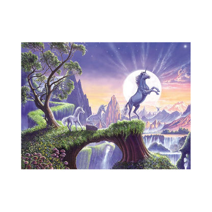 Unicorns in Moonlit Valley - 40x50 cm paint by numbers kit