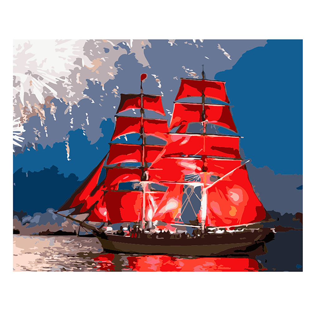 Scarlet Sails at Sea - 40x50 cm paint by numbers kit