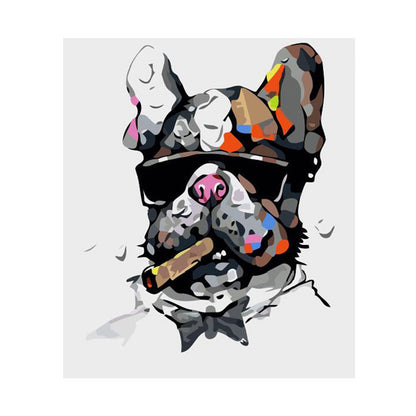 Cool Dog with Sunglasses - 40x50 cm paint by numbers kit