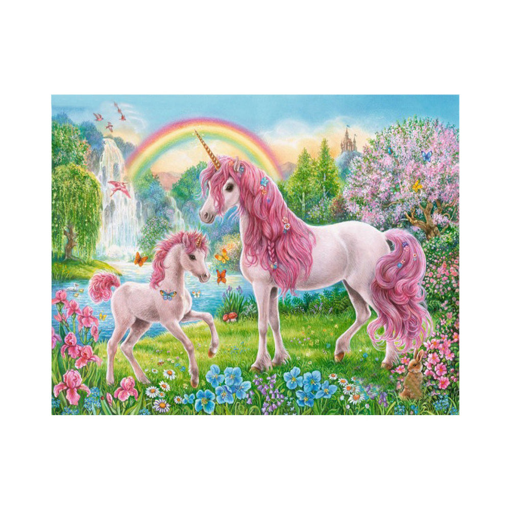 Pink Unicorn Rainbow Garden - 40x50 cm paint by numbers kit