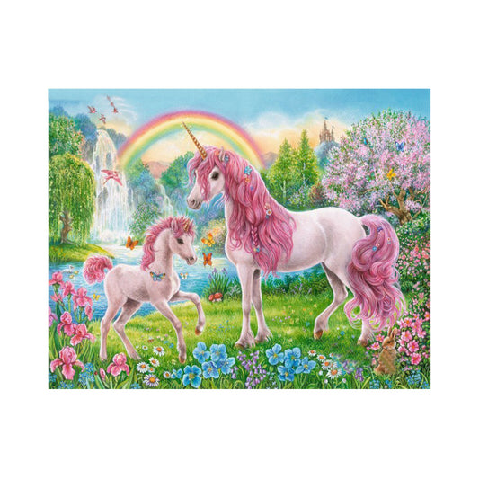Pink Unicorn Rainbow Garden - 40x50 cm paint by numbers kit