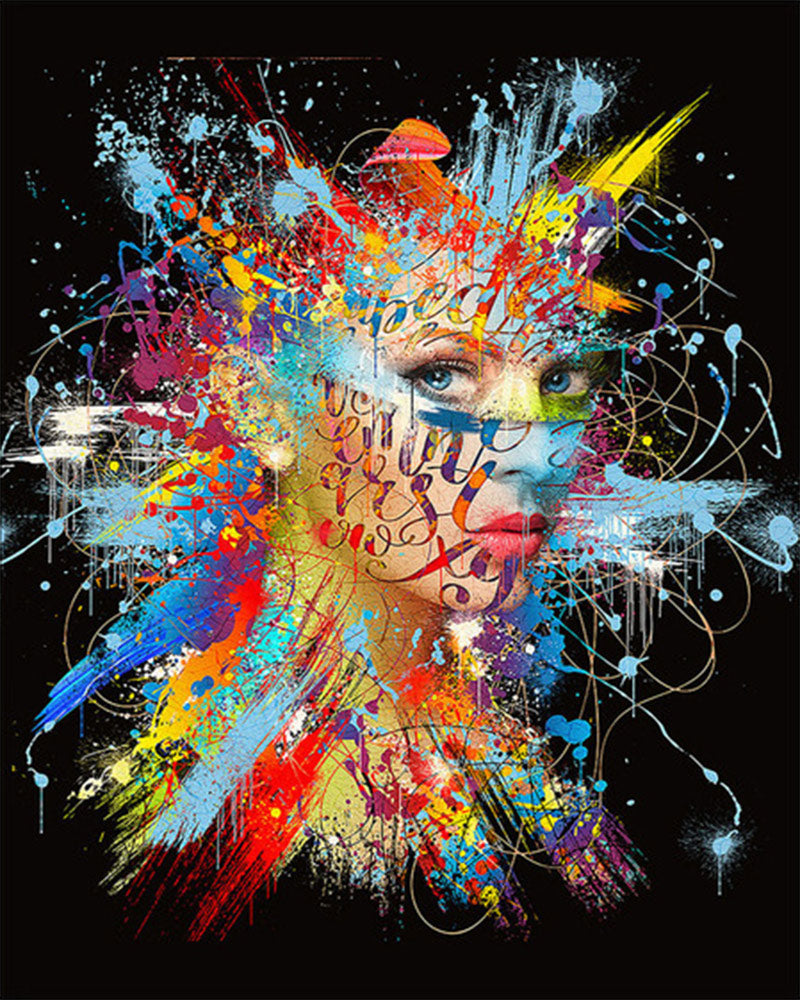 Electric Color Portrait - 40x50 cm paint by numbers kit