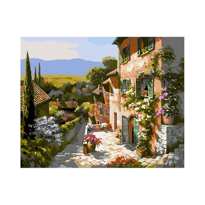 Sunlit Tuscan Village - 40x50 cm paint by numbers kit