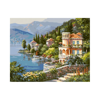 Lakeside Villa Retreat - 40x50 cm paint by numbers kit