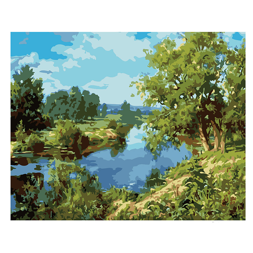 Summer River Landscape - 40x50 cm paint by numbers kit