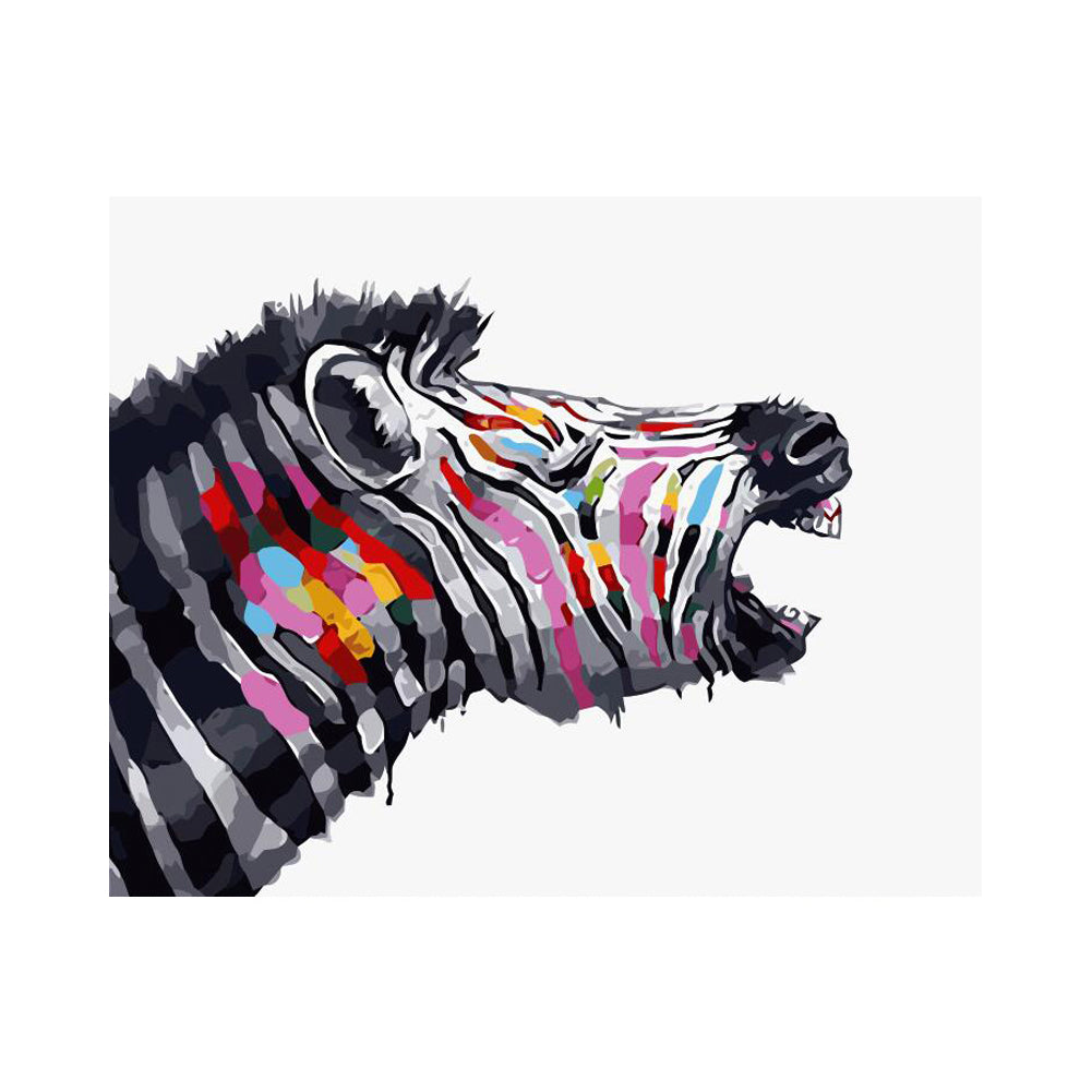 Color Splash Zebra - 40x50 cm paint by numbers kit