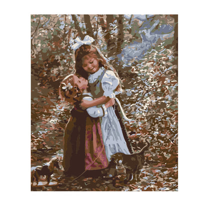 Sisters in the Woodland - 40x50 cm paint by numbers kit