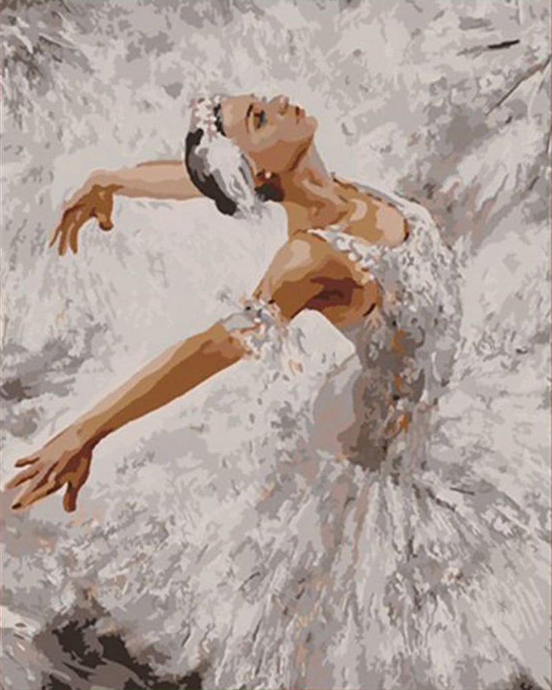 White Ballet Dream - 40x50 cm paint by numbers kit