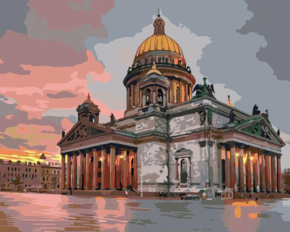 Cathedral at Sunset - 40x50 cm paint by numbers kit