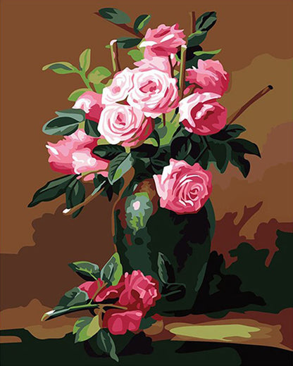 Pink Rose Bouquet - 40x50 cm paint by numbers kit