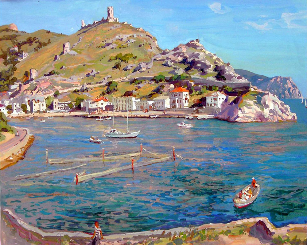 Coastal Village Harbor - 40x50 cm paint by numbers kit