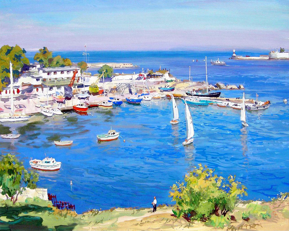 Sunny Blue Harbor - 40x50 cm paint by numbers kit