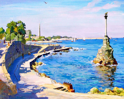 Seaside Monument - 40x50 cm paint by numbers kit