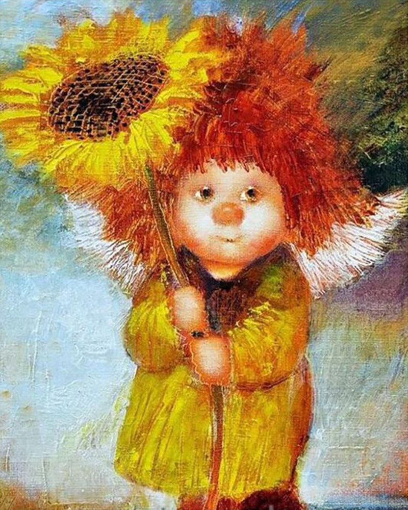 Sunflower Girl - 40x50 cm paint by numbers kit