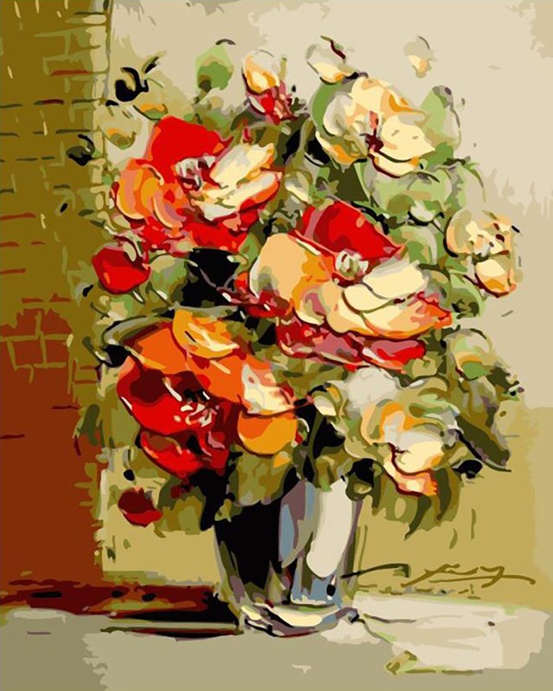 Warm Garden Flower Bouquet - 40x50 cm paint by numbers kit