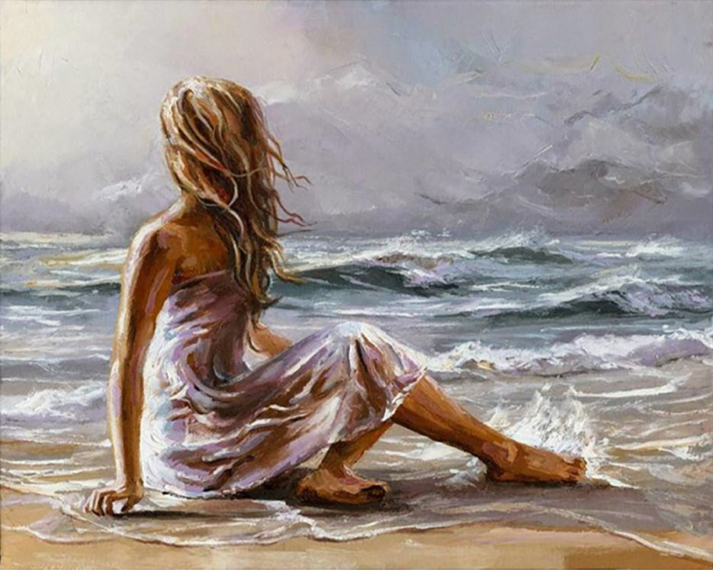 Woman by the Sea - 40x50 cm paint by numbers kit
