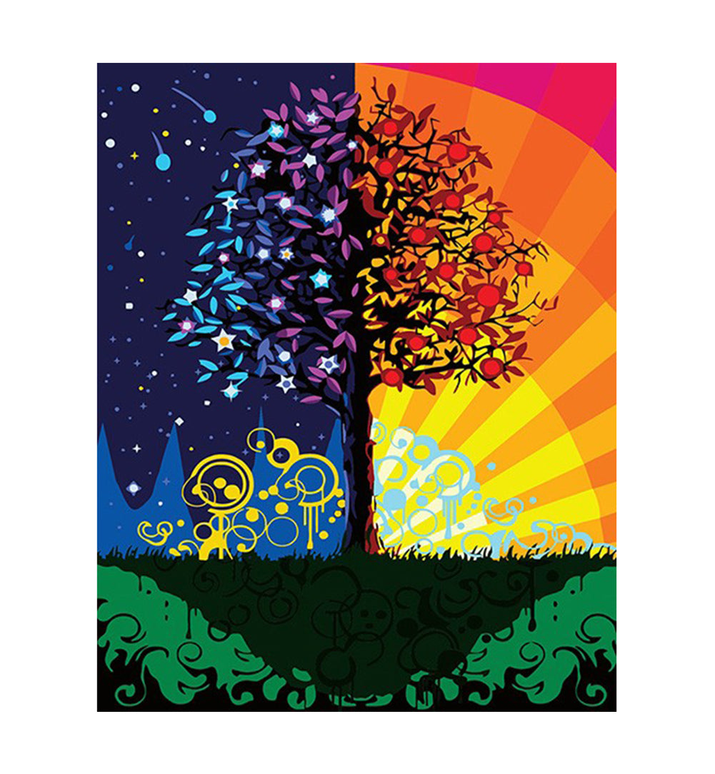 Day and Night Tree - 40x50 cm paint by numbers kit