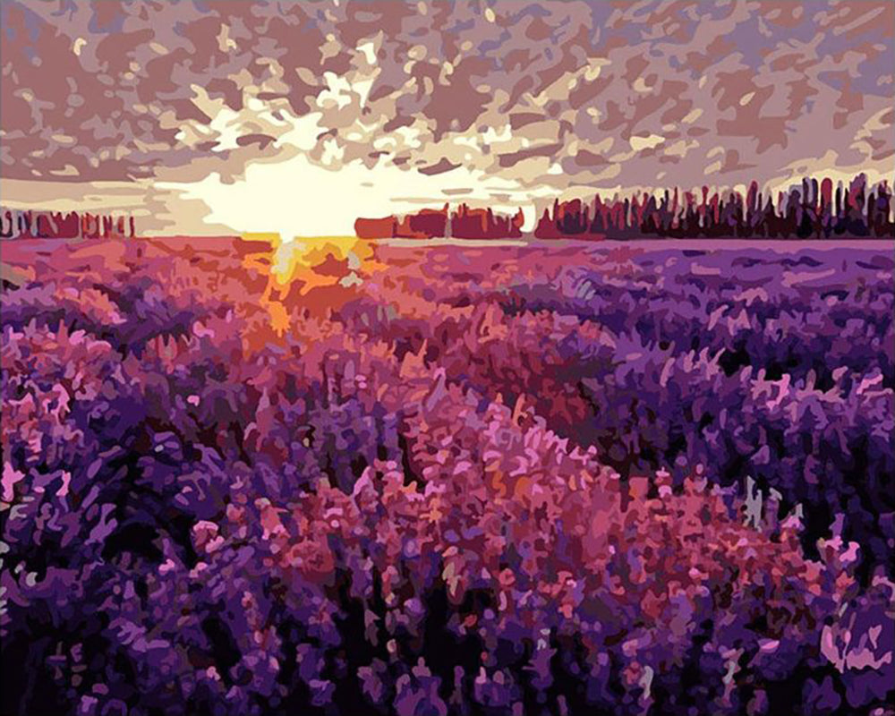 Provence Lavender Sunset - 40x50 cm paint by numbers kit