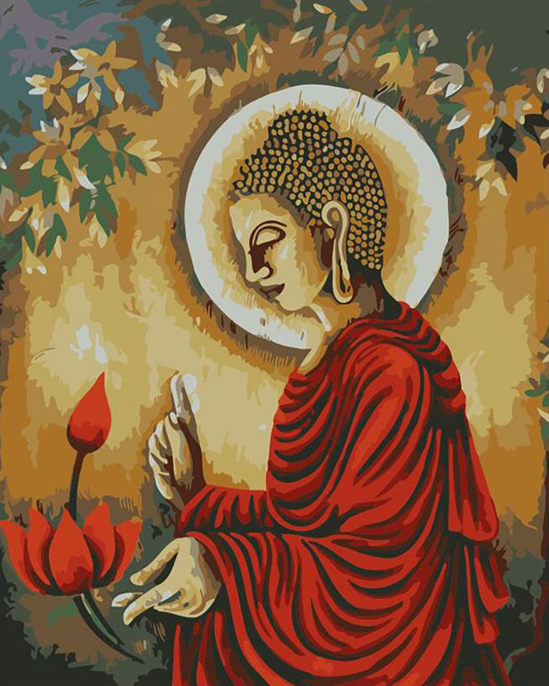 Lotus Buddha Blessing - 40x50 cm paint by numbers kit