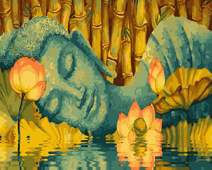 Lotus Garden Serenity - 40x50 cm paint by numbers kit