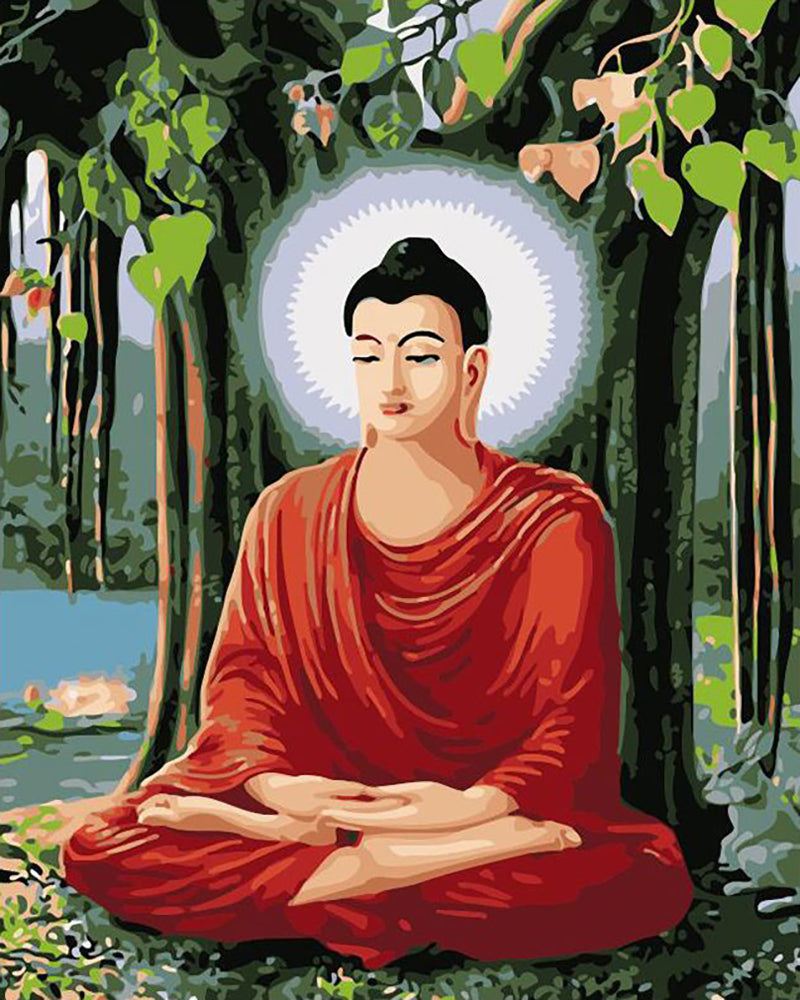 Buddha Forest Meditation - 40x50 cm paint by numbers kit